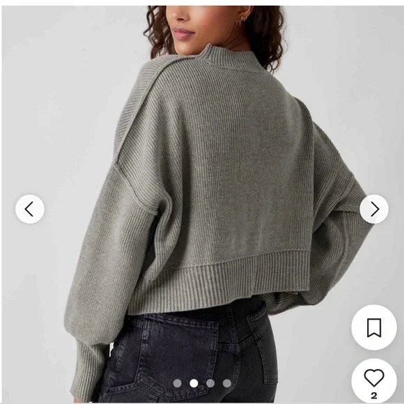Free People Easy Street cropped pullover small - Picture 2 of 8